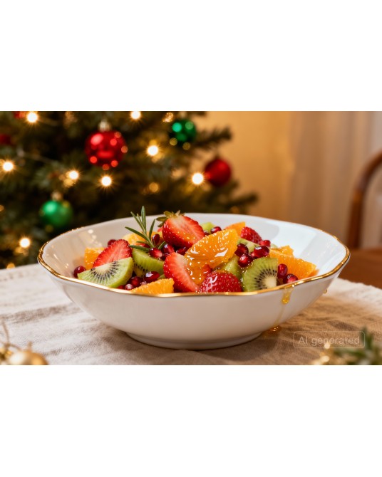 Salade de fruits, sirop de verveine