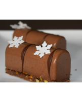 Bûche chocolat, praliné croustillant individuelle