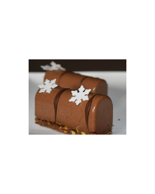 Bûche chocolat, praliné croustillant individuelle
