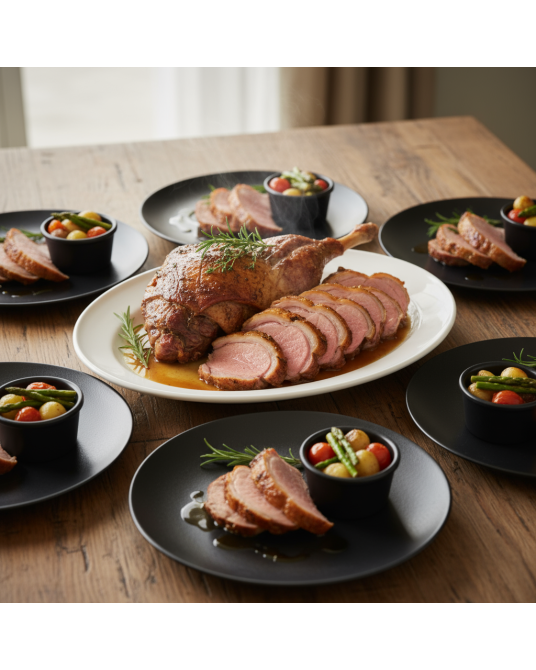 Gigot d’agneau et ses accompagnements