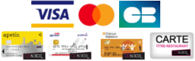 Visa, Mastercard, Conecs, tickets restaurants...